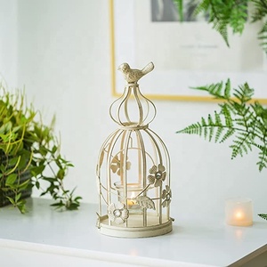 Candle Holder Rustic Decorative Birdcage Pillar Candleholder Set for Candle <b>Ornaments</b> Display Vintage Chic <b>Wedding</b> Customizable - Product Image 2