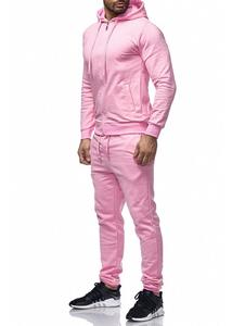 Venta al por mayor de pantalones de chándal de dos piezas de algodón de peso pesado Metro logotipo personalizado y Sudadera con capucha conjuntos de chándal de hombre en blanco ajustado entrenamiento gimnasio chándal liso para hombre chándal - Product Image 2