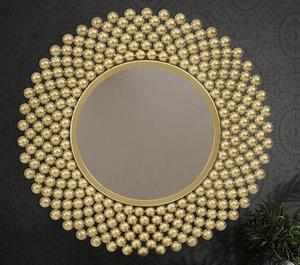 Stylish wall decorative <b>mirror</b> is best decor choice for traditional interior setup Available Metal Frame <b>Black</b> Color Finished - Product Image 2