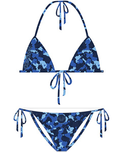 Traje de Baño Bikini Personalizado OEM para Mujer, de Secado Rápido, Dos Piezas, Ropa de Playa de Poliéster con Estampado Digital - Product Image 1