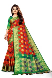 Banarasi — saree en soie Jacquard, nouvelle Collection de styliste, meilleur prix - Product Image 3