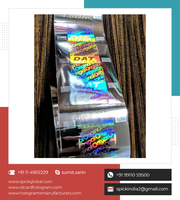 Autocollant adhésif anti-contrefaçon en PET couleur, autocollant personnalisé, film holographique à transfert thermique, estampage à chaud pour plaque d'immatriculation et artisanat