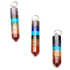 Chakra consolidado lápiz colgantes comprar piedras preciosas curación colgantes - Product Image 1