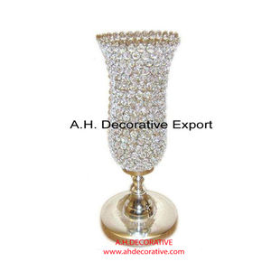 Portavelas de cristal para decoraciones de mesa, candelabro hecho a mano de cristal para decoración de iluminación de boda - Product Image 5