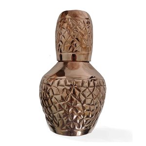 Service de vaisselle en métal NINE SEVEN EXPORTS Matka à l'eau en cuivre 800ml avec verre écologique et sain - Product Image 6