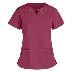 Personalizado de los proveedores de alta calidad uniforme de enfermera de matorrales médicos elástico Spandex uniformes Medico uniformes exfoliantes - Product Image 5