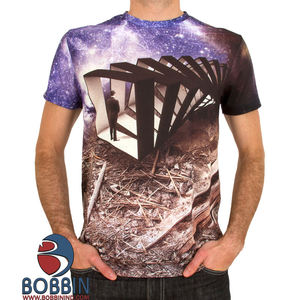 เสื้อยืดผู้ชายพิมพ์ลายซับลิเมชันว่างสำหรับงาน OEM ตามสั่ง - Product Image 4