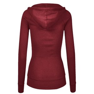 OEMWomen Active Thermal Zip Up <b>Lightweight</b> <b>Hoodie</b> Casual Warm Up Jacket with Kangaroo Side Pockets - Product Image 4
