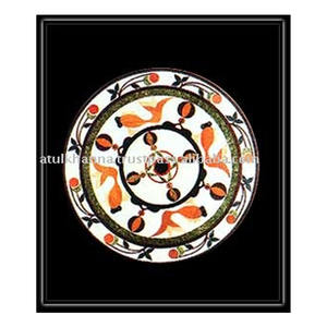 White Marble <b>Round</b> Shape <b>Table</b> <b>Top</b> - Product Image 1