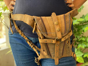 Cinturón de cuero con bolsillo para motorista, Unisex - Product Image 2