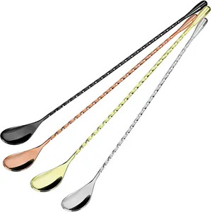 Cuillère en acier inoxydable, vendu à la main, différentes couleurs et manche long, meilleur poli pour emballage personnalisé, vente en gros - Product Image 3