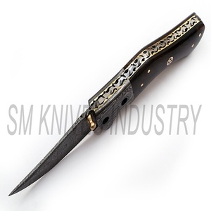 Couteau de poche pliant de damas fait à la main, couteaux Sm usage industriel (smk1279) - Product Image 2