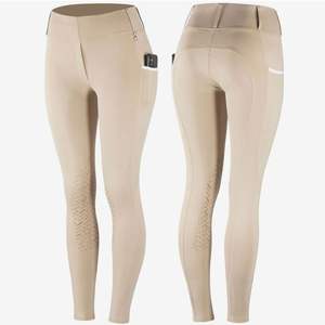 Custom Wholesale Equestrian Clothing 4 Way Stretch Horse <b>Riding</b> Leggings <b>Tights</b> Jodhpurs Pants <b>With</b> <b>Phone</b> <b>Pocket</b> and Belt Loops - Product Image 3