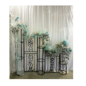 Accesorios DE BODA Marco de oro de hierro forjado telón de fondo hecho a mano cuadrado boda flor artificial telón de fondo a granel - Product Image 6