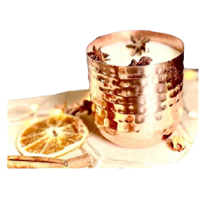 Fabricante de contenedor de lata de vela de cobre hecho a mano y tarro de vela con logotipo personalizado contenedor de cera de soja y votivo de metal ideal - Product Image 5