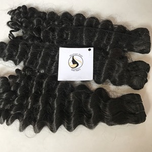 Cabello Humano Remy Virgen Natural 100% de Calidad Superior, Ondulado Profundo Suelto Vietnamita, Extensiones de Cabello de 8-32 Pulgadas con Doble Trama a Máquina - Product Image 1