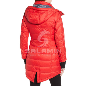 Nouvelle arrivée 2022, veste bomber matelassée imperméable respirante en spandex/nylon sur mesure, veste d'hiver longue pour femmes - Product Image 3