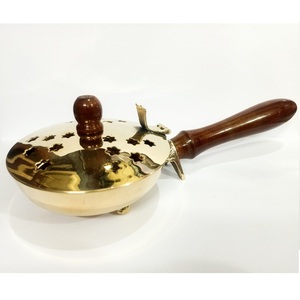 Quemador de incienso de latón industrial con mango de gran oferta de la mejor calidad, quemador de incienso de latón dorado al por mayor, quemador de incienso antiguo de latón - Product Image 3