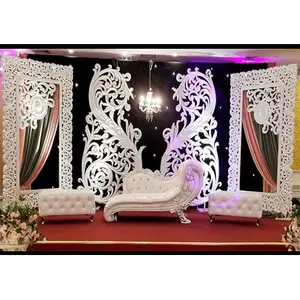 Newly Design Wedding Stage Backdrops Frames Wedding Backdrop Fiber Panels At Low Price Wedding Ceremony Back Frame Se