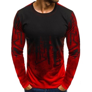 T-shirt à manches longues et à col rond pour homme, haut Camouflage de Fitness, décontracté, à la mode, nouvelle collection - Product Image 1