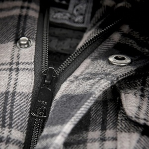 Camisa de motorista para hombre, camisa de manga larga de franela suave blindada para montar en moto - Product Image 5
