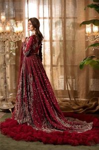 2021 Wedding Traditional Silk Dress Designer Maroon Lehenga <b>Blouse</b> Elegant Dupatta Beautiful Embroidery Zardozi Work High - Product Image 3