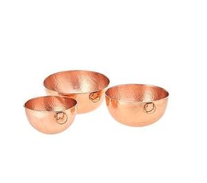 Cuenco martillado de cobre, cuenco para servir aperitivos y frutas pulido brillante a bajo precio para un tamaño personalizado - Product Image 2