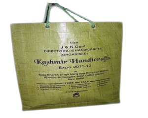 LOWELLCRAFT Handmade Recyclable White Printed Paper Shopping <b>Bag</b> with Letter Pattern Rope Handle <b>Medium</b> <b>Size</b> - Product Image 1