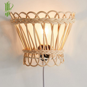 Candelabro de bambú Natural y ratán tejido, cubierta de luz colgante de tela Simple creativa, candelabro de luz de Vietnam - Product Image 3