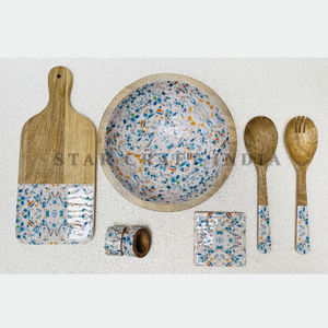 Ensemble de plateaux à fromage en bois d'acacia respectueux de l'environnement, 7 types de plateaux de service, pour fromage - Product Image 5