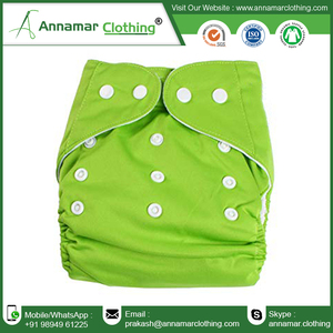 Couche lavable en coton réutilisable couche en tissu pour bébé avec poche en coton 100% biologique avec insert à 8 couches - Product Image 5