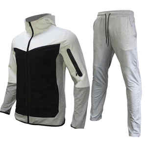 Pantalones de chándal y sudadera con capucha para hombre, ropa deportiva con cremallera completa en cada Color, para hacer ejercicio, trotar y correr, fabricante profesional - Product Image 5