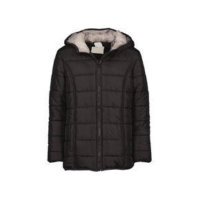 Veste bomber coupe-vent à capuche pour homme en toile avec applications en gros - Product Image 4