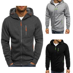 Sweat-shirt à capuche avec fermeture éclair pour homme, vêtement de sport décontracté pour adulte, 2022 - Product Image 3