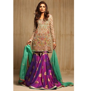 ชุดเดรสปาร์ตี้3ชิ้นลายพีชสำหรับผู้หญิงชุดเดรสลูกไม้ติดเพชรชุดอินเดียและฤดูหนาว - Product Image 3