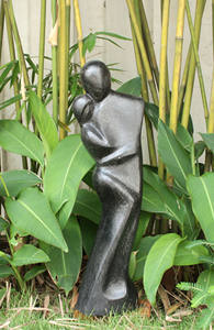 Fuente de Resina para Jardín con Forma Geométrica Negra para Exteriores, Adornos de Jardín para Decoración del Hogar, Acabado de Terrazo - Product Image 5