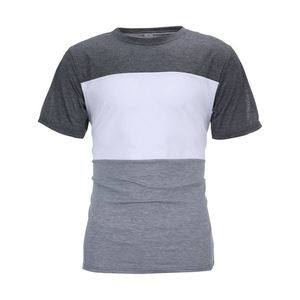 Conjunto de verano de camisetas y pantalones cortos de algodón orgánico, ropa para correr con logotipo personalizado, varios colores, estilo de bloque - Product Image 3