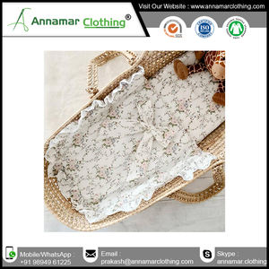 Indian Top Quality Super Soft 100% Organic Cotton Customized Newborn <b>Bassinet</b> <b>Sheets</b> - Product Image 3