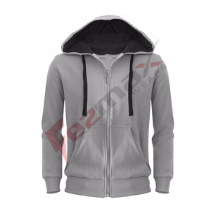 Sweat à capuche cintré Anti-rétrécissement pour hommes, personnalisé, bon marché, fermeture éclair unie surdimensionnée avec poche avant - Product Image 1