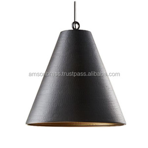 Lámpara colgante decorativa de metal de diseño clásico, decoración del hogar, lámpara colgante negra martillada chapada en cobre interior - Product Image 6