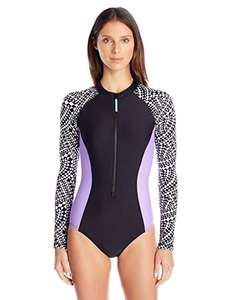 Maillot de bain à manches longues avec fermeture éclair au dos, Protection UV, imprimé - Product Image 5