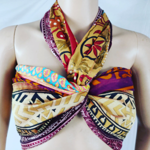 Écharpe en satin soyeux de luxe conçue sur mesure Long châle en soie sari pour femmes pour mariages Costumes de voitures Tailles personnalisées disponibles - Product Image 2