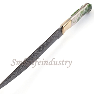 New Custom Hand Forged Damascus Fillet Fishing knife With leather Sheath cover (smk1632) - Product Image 5