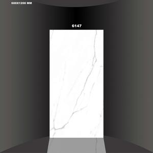 60x120cm กระเบื้องปูพื้นเซรามิกสีขาวแบบอินเดียดีไซน์แบบเต็มตัวเคลือบเงา - Product Image 5