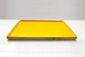 Plateau de service en bois manga, plateau de couleur jaune, livraison gratuite - Product Image 2
