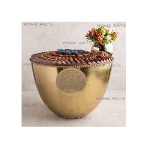 Bol de service à chocolat de forme ronde dernier modèle Bol à chocolat en laiton massif plaqué or de taille personnalisée - Product Image 1