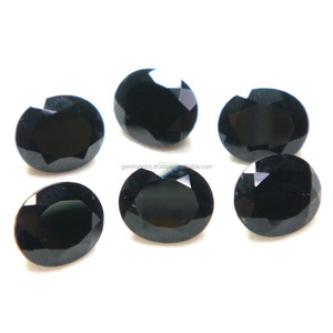 Pierre précieuse en vrac d'onyx noir véritable Prix d'usine Onyx de haute qualité, rond et ovale à facettes, forme mélangée, pierres précieuses d'onyx noir en vrac OEM - Product Image 6
