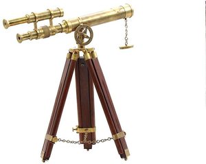 Calvin artisanat nautique RII Gilbert & Sons 18x télescope fonctionnel, Antique Pirate Spyglass avec un support de trépied - Product Image 1