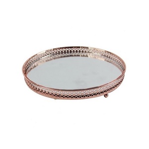 Wholesaler and Supplier of Metal Serving Platter Customized Shape Handmade <b>Tray</b> Classic Stylish Wholesale Luxury <b>Mirror</b> <b>Tray</b> - Product Image 3