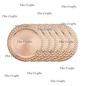 แผ่นชาร์จแบบทุบทำด้วยมือทำจากสแตนเลสสีทองแดงใต้จานสำหรับบ้านโรงแรมและงานแต่งงาน - Product Image 6